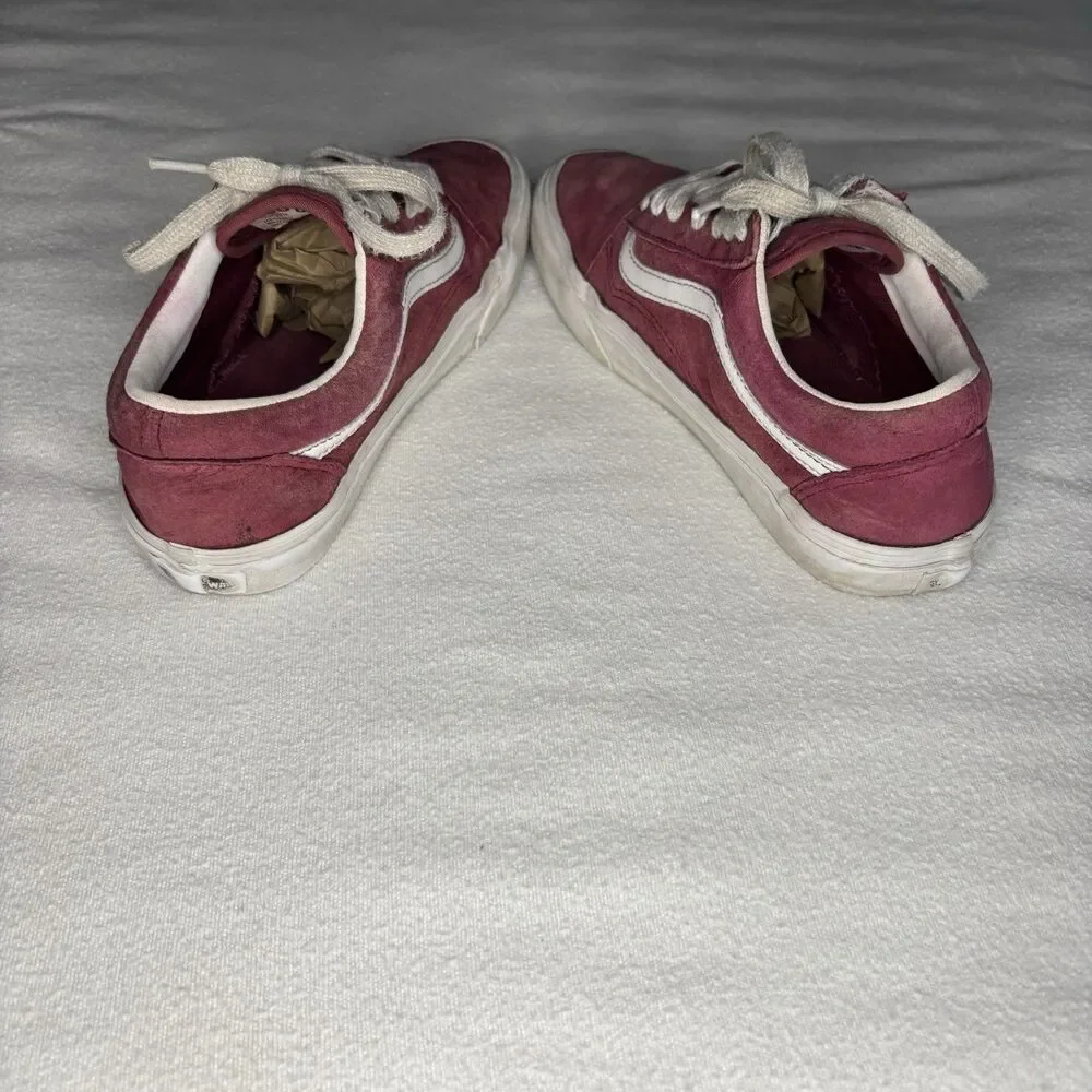 Vans‎ Old Skool Sneakers Womens 7 Burgundy Good Suede Water Repellent Low Top